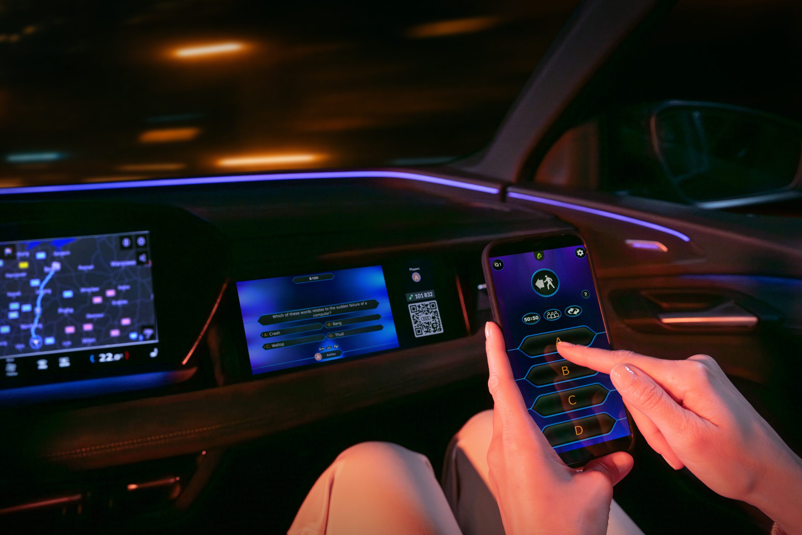 Passenger screen gamingpassenger screen gaming on Audi with AirConsole
